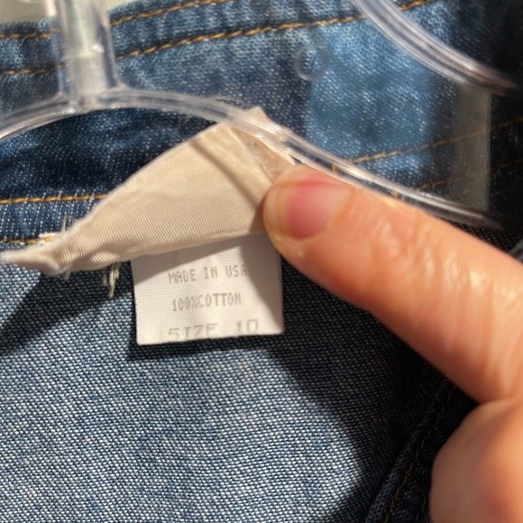 Denim Maxi Dress, Size 10, Bonnie Strauss Vintage - Picture 2 of 4